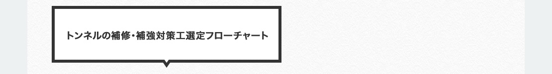 トンネルの補修・補強対策工選定フローチャート