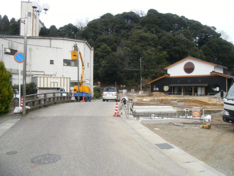 粟津温泉地区市道中２号おっしょべ橋拡幅工事