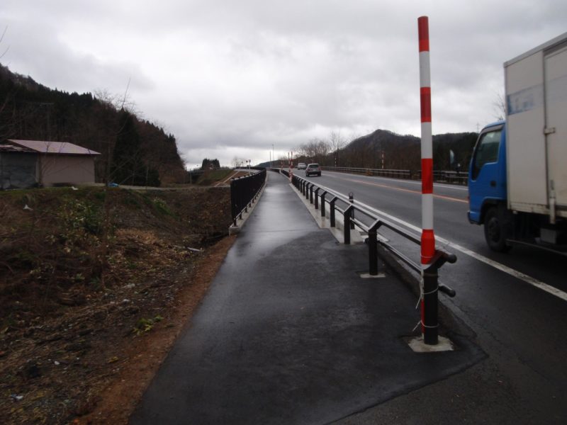 国道７号白沢長走地区歩道工事