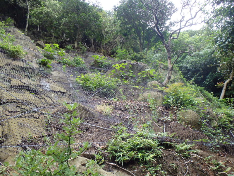 復旧治山事業（十六島）山腹工事