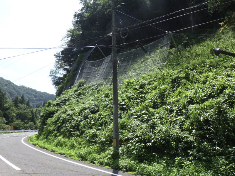 県道佐田八神線大呂工区防災安全交付金（災害防除）工事