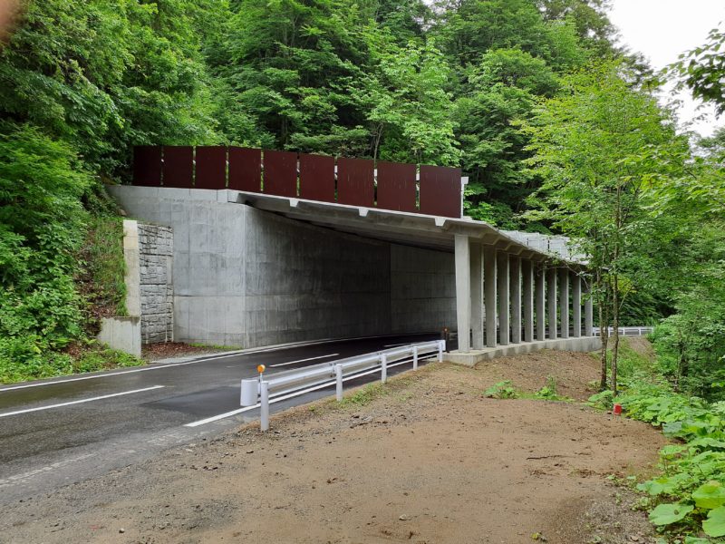 電 第1-10号 川内佐井線道路改良工事（田野沢山１号スノーシェッド）