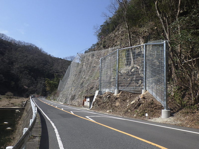 県道赤穂佐伯線 54-16-3 公共 道路工事（落石防護柵工）