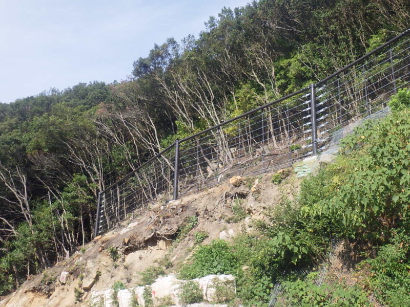 県道土庄福田線（吉田東工区）道路整備工事（第５工区）（法面工）