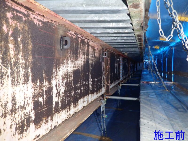 音根内丸万線第７号橋補修工事（繰越）塗膜剝離（循環式ブラスト）工事